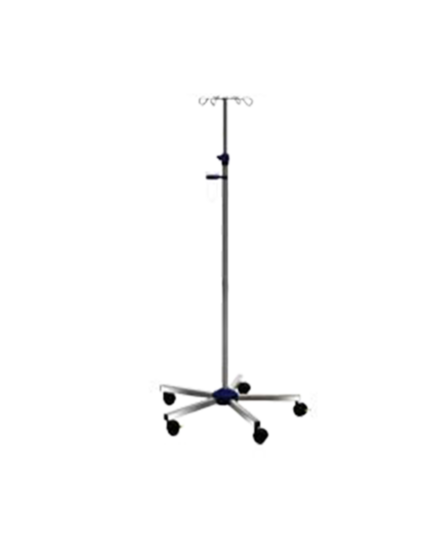 Porta suero-Acero Inox.